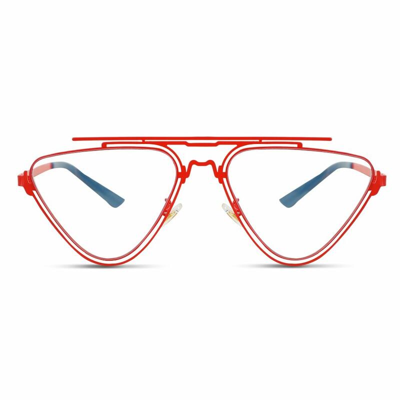 Triangular-frame sunglasses